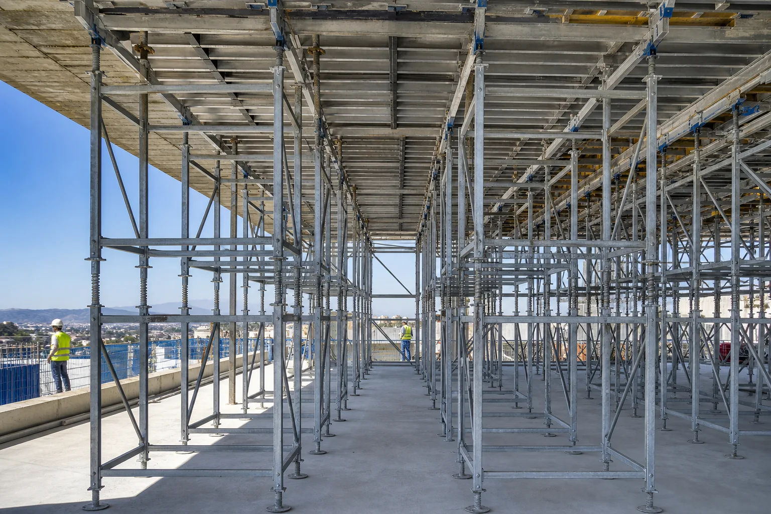 Alquiler de cimbras en Málaga para el apoyo de una estructura de hormigón