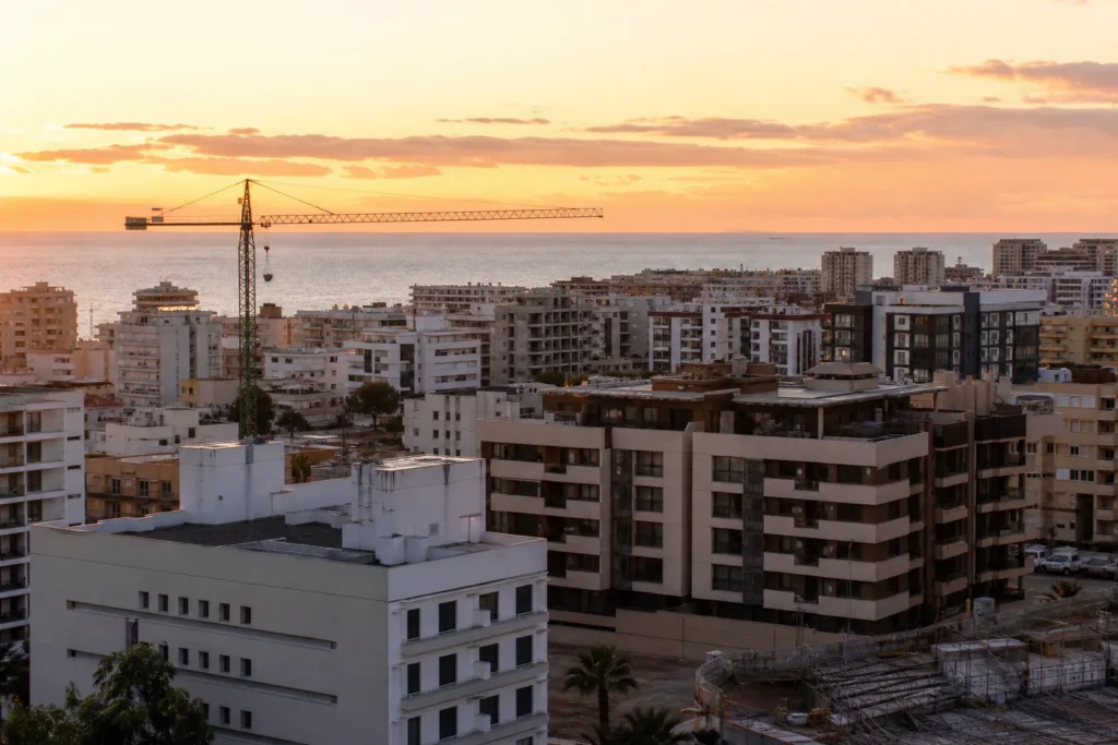 Vista del skyline costero de Málaga y la Costa del Sol