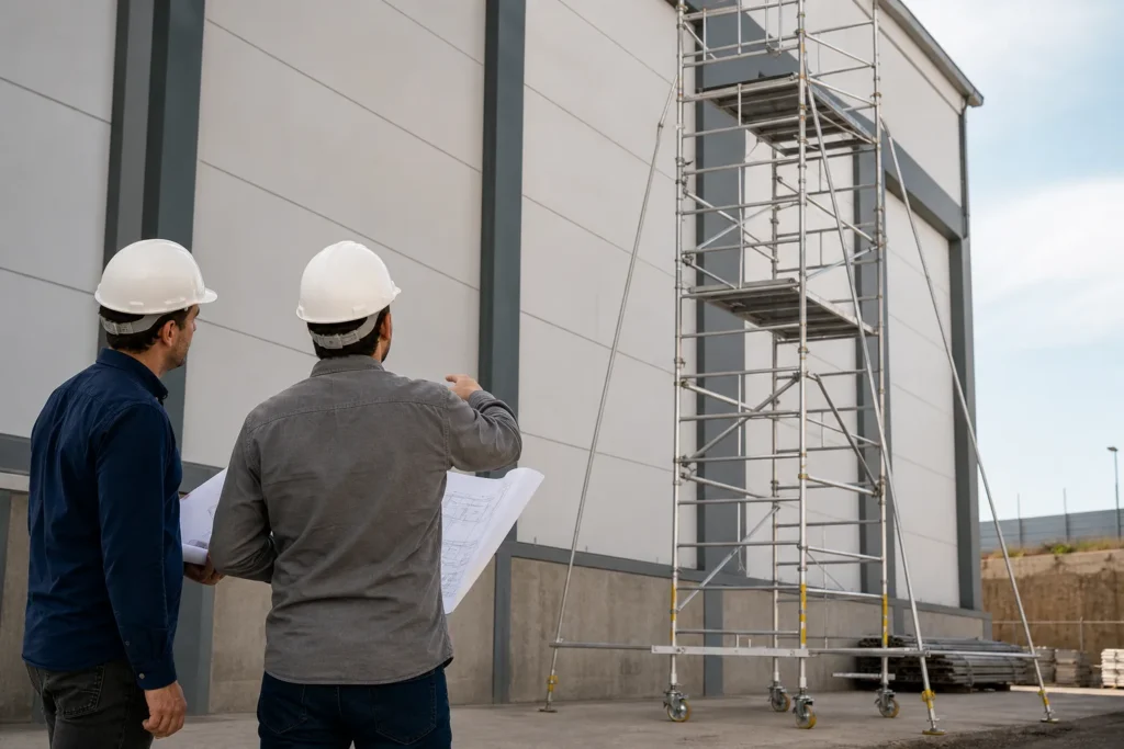 Planificación de una torre móvil para un trabajo puntual